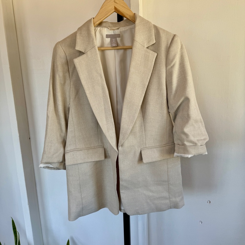 Women's Cream Blazer - Medium